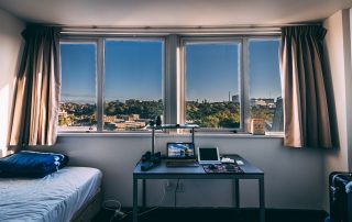 clean dorm room
